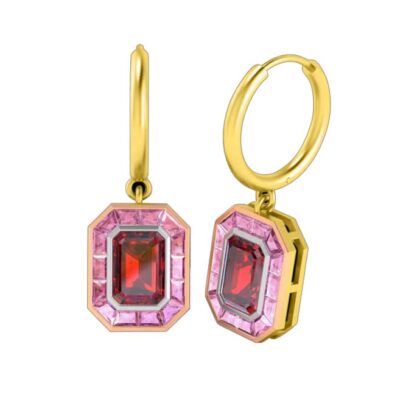 Deco Drop Earrings ruby